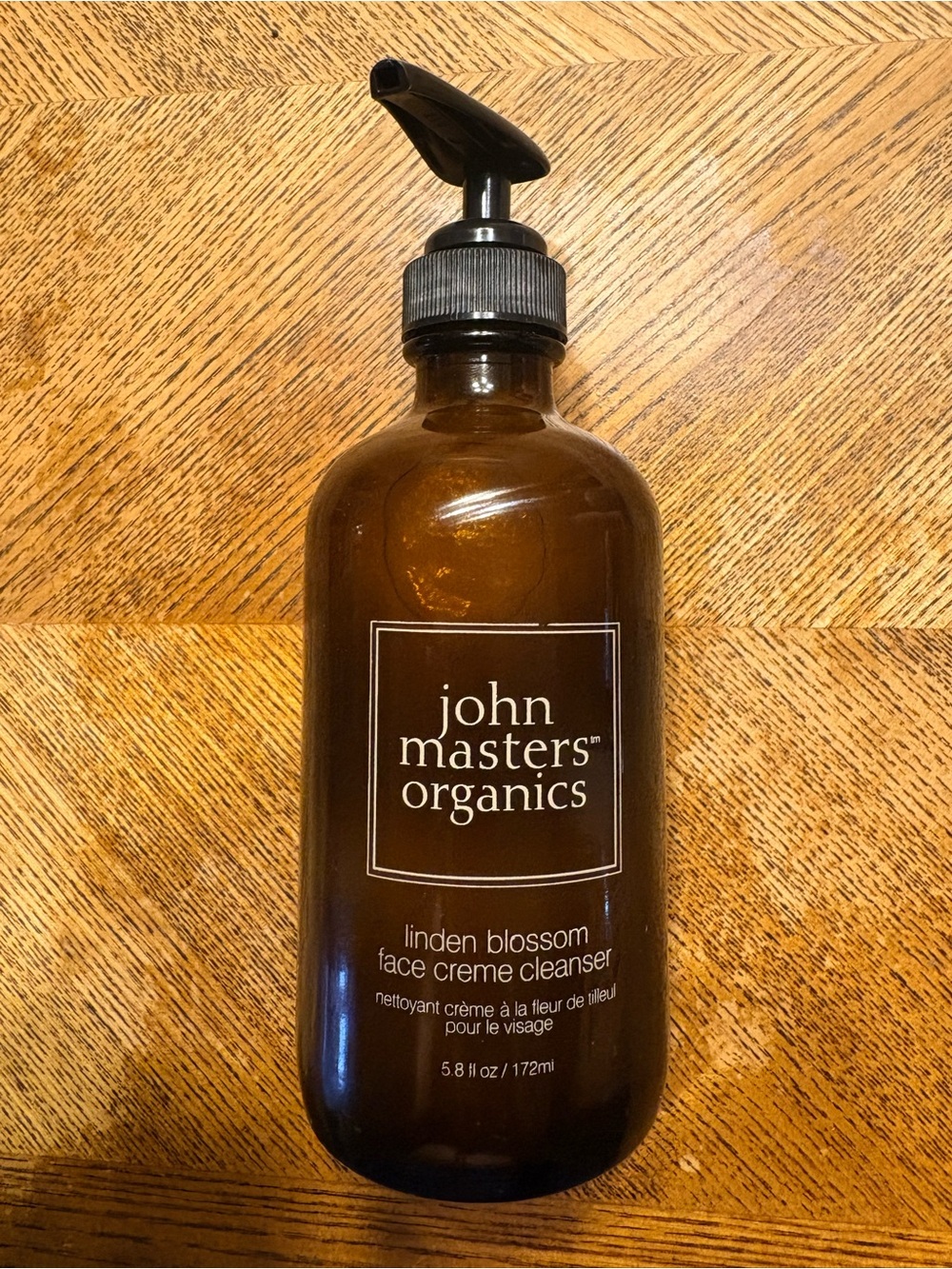 John Masters Organics Linden Blossom Face Creme Cleanser - Amber glass bottle